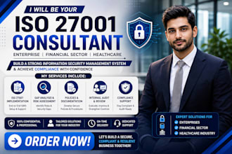 be your iso 27001 consultant, enterprise, financial sector and healthcare