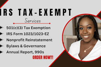 nonprofit startup, irs tax exempt, 501c3, nonprofit reinstatement, 1023 1023ez