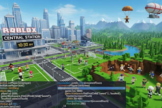 build full roblox game creation, roblox map, animation, lua scripting