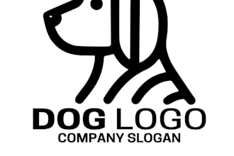 do modern high quality dog logo
