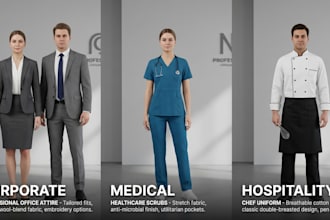 create realistic 3d protective workwear and uniform visualization