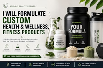 formulate custom health and wellness, fitness products