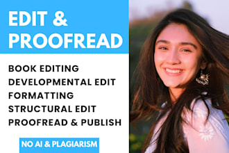 professionally edit, format and proofread your book, ebook or novel