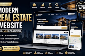 design a real estate idx website with idx integration for realtors