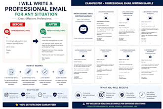write a professional email for any situation