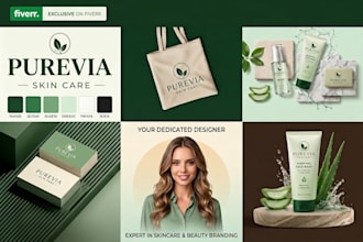 create brand style guide, custom logo design, and branding