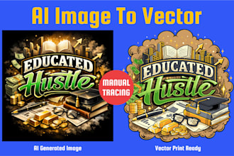 redraw, fix your ai art images into high quality vector