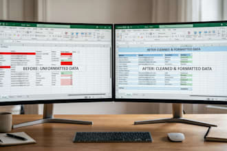 do professional excel data cleaning and formatting