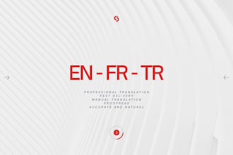 profesionally translate english to french or turkish