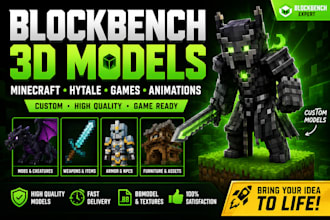 createblockbench 3d models for minecraft, hytale, and games