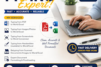do fast typing services, retyping scanned documents