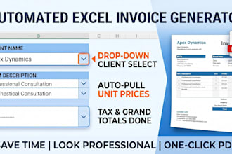 build an automated excel invoice generator template