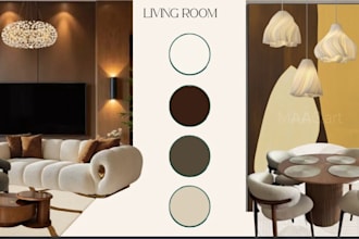 create a modern interior design moodboard for your space
