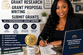 grant research grant proposal writing and submit grants as a grant writer