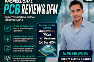 perform a professional pcb design review and dfm analysis before manufacturing
