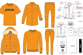 create factory ready fashion tech packs for clothing brand