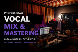 create futuristic rap vocal mix and master