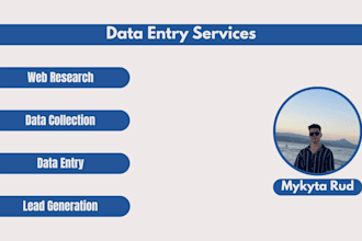 data entry, copy paste, web research
