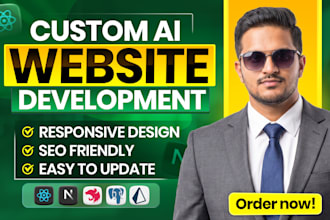 do custom ai website development as full stack web developer