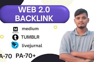 create high da pa 70  web 2 0 backlinks