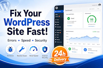 fix wordpress bugs and speed up your site, elementor, woocommerce specialist