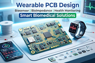 design wearable pcb for biosensor, bioimpedance and health monitoring
