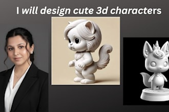 design cute 3d characters and toy models