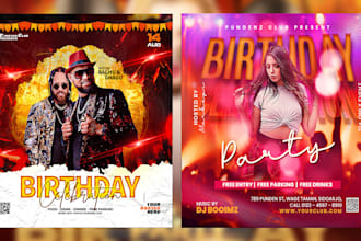 a concert, nightclub, birthday, poster or party flyer