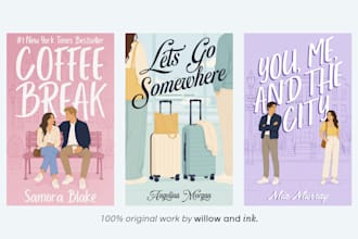 create a professional contemporary romance style book cover