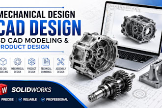 do mechanical design, cad design, 3d cad modeling product design in solidworks