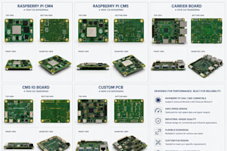 develop raspberry pi cm4 cm5 carrier board, cm5 io board and custom pcb