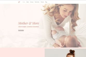 design squarespace lactation consultant website postpartum care website