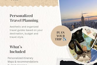 create a personalized aesthetic travel itinerary
