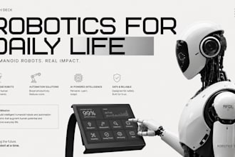 create robotics startup pitch deck humanoid robot deck automation robot deck