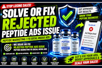solve or fix rejected peptide ads issue peptide marketing fb social media ads