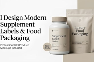 product label design suplement label realistic food packaging food label design