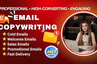write high converting email copy, promotional email cold mails for your business