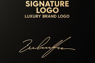 design luxury handwritten signature logo