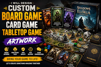 design custom board game card game tabletop game artwork