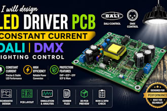 design led driver pcb, constant current, dali dmx lighting control