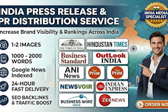 publish indian press release article to top india news outlets with backlinks