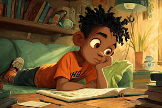 do children book illustration, kids book