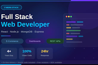 build your full stack mern web app, saas, or e commerce site