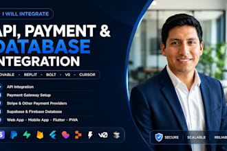 integrate api, payment and database to lovable replit bolt supabase v0 cursor ai