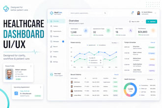 design a healthcare dashboard and patient portal UI UX