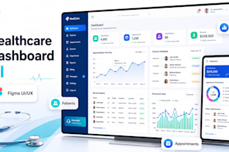 design healthcare dashboard UI UX in figma