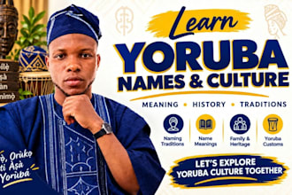 teach you yoruba names, meanings, traditions and culture
