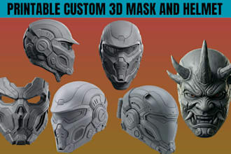 design custom 3d mask cosplay helmet futuristic armor for 3d printing 3d mask
