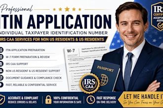 apply for itin individual taxpayer number as irs caa for non US residents and US
