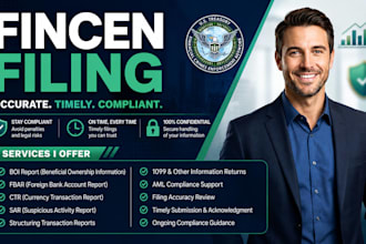 file your fincen sar, CTR, fbar, boi and bsa compliance reports